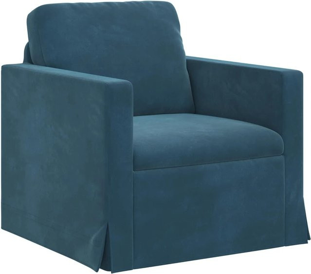 vidaXL Sofa Blau aus Samt, B/T/H: 78 x 78 x 80 cm - Bild 1
