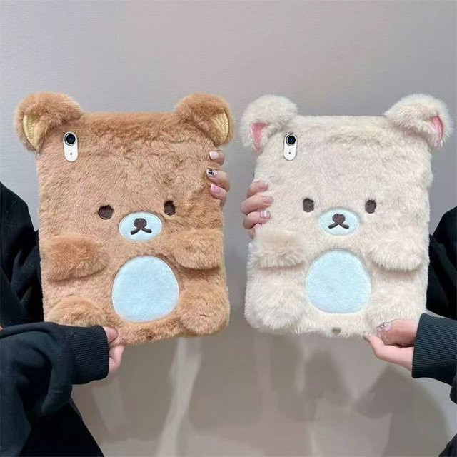 Hvbty Rilakkuma Cartoon Plüsch Schutzhülle für iPad und iPad Mini Modelle - Bild 1
