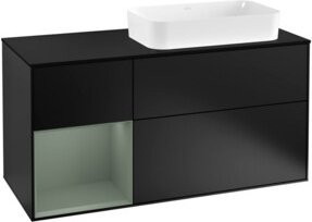 V&B Waschtischunterschrank Finion in Blau lackiert, Breite: 120 cm, Tiefe: 50,1 cm, Höhe: 50,1 cm - Bild 1