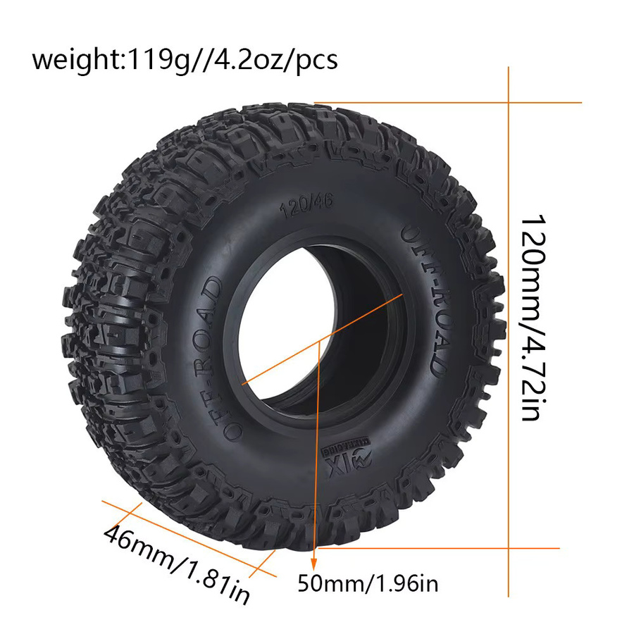 Ajrc Gummireifen, 1,9 Zoll, 120 mm - Bild 2