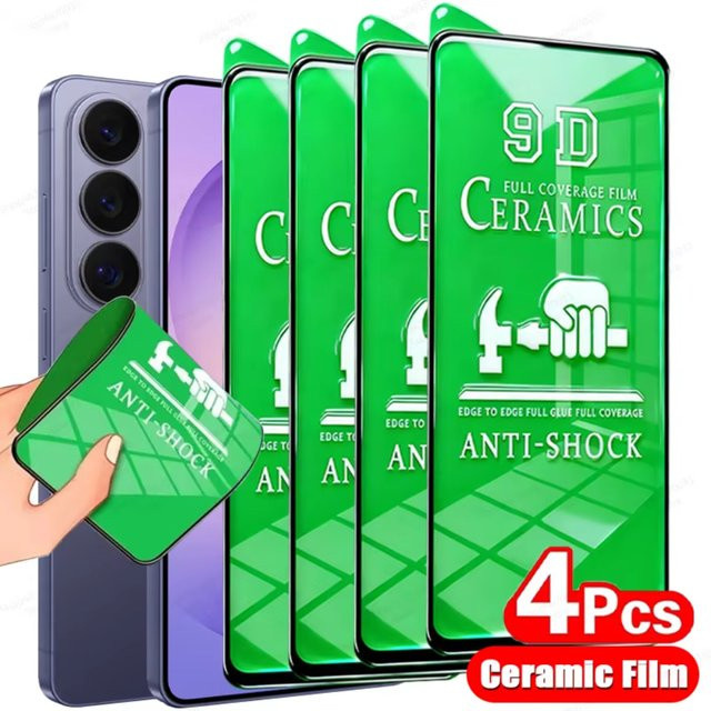 4er-Pack Transparente Keramik-Displayschutzfolie für Samsung Galaxy S26 S25 S24 S23 S22 S21 Ultra Plus FE - Bild 1