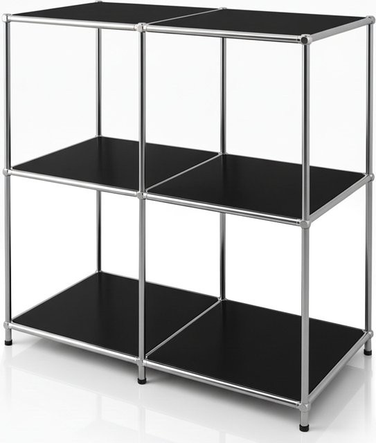 Floordirekt Metallregal Concept Epure MK 027 Standregal mit 3 Ablagen in Schwarz - Bild 1