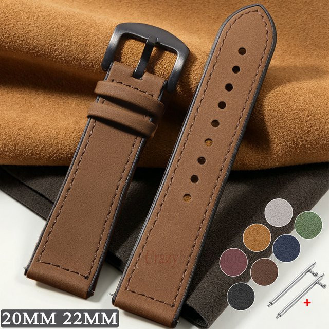 Uhrenarmband Leder-Silikon, Unisex, 20mm, 22mm - Bild 1