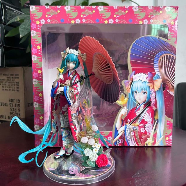 Bandai Hatsune Miku Figur, Mädchen, Kimono, Bunt, Kunststoff - Bild 1