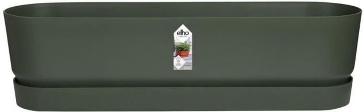 ELHO Greenville Jardiniere oval, Schwarz, Durchmesser: 49 cm, Höhe: 18,4 cm - Bild 1