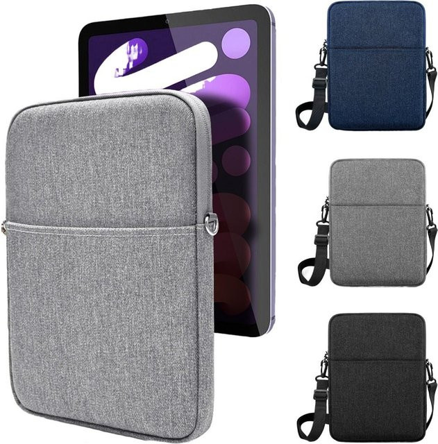 Tablet-Hülle Tasche mit Schultergurt und Griff für 9-13,3 Zoll Tablets, Grau, passend für Samsung und Kindle - Bild 1