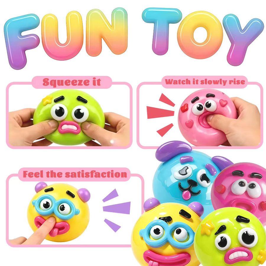Smushers Curiosities Dog Face Swap Squishy, weiches formbares Spielzeug, multicolor - Bild 2