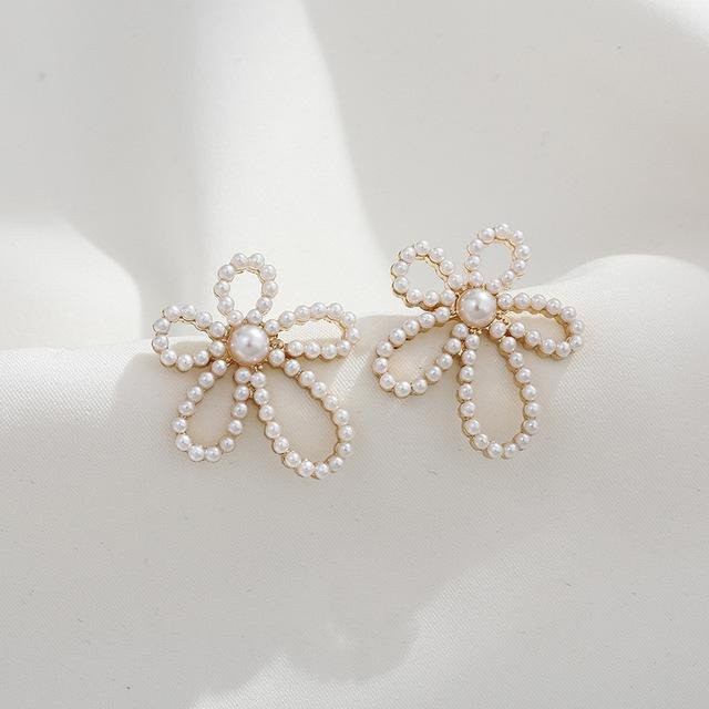Wucifang Jewelry Clip-Ohrringe, Goldfarbe, Perle, Kristall, Damen - Bild 1