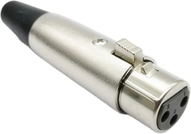 HUALIWEN 3-adriger XLR-Stecker, weiblicher XLR-Kopf in Silber - Bild 1