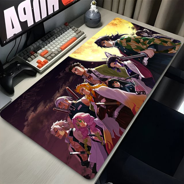 Bandai Anime D-Demon Slayer Mauspad in Multicolour mit Handgelenkauflage und rutschfester Gummibasis für Gamer und Laptop-Nutzer - Bild 1