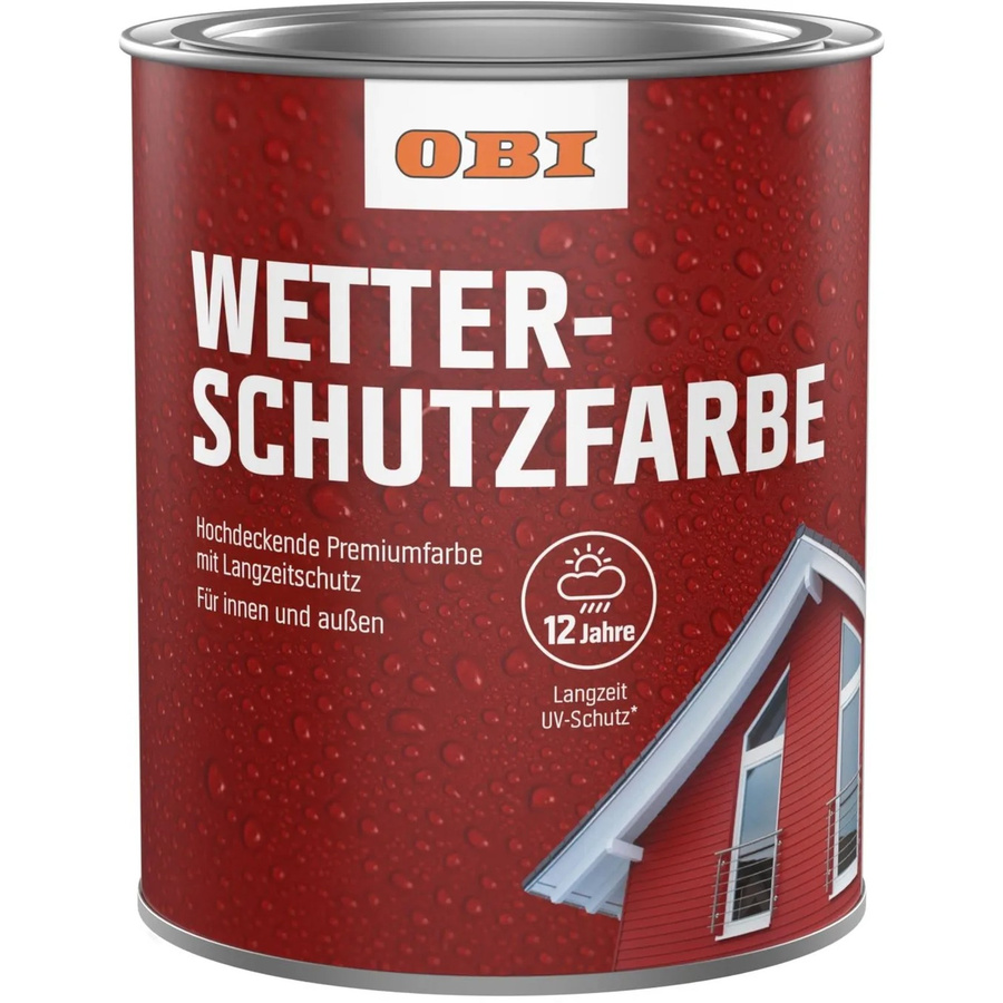 OBI Wetterschutzfarbe für Holz in Anthrazit, seidenmatt, 0,75 l - Bild 2