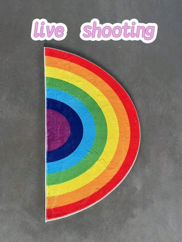 Lodestar Regenbogen Halbkreis Teppich in Multicolour, wasserabweisende Bodenmatte für Innen und Außen, B/T: 60 x 40 cm - Bild 2