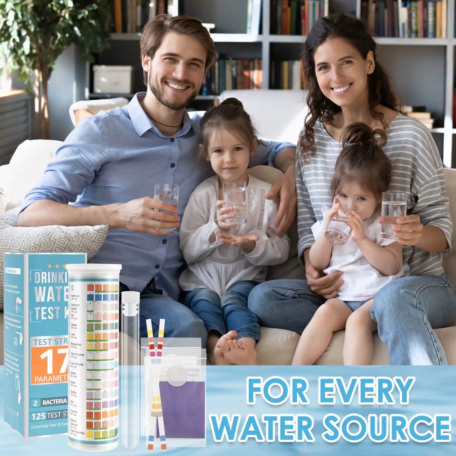 17 in 1 Wasser Testkit mit 125 Teststreifen für Aquarien, Trinkwasser und Brunnen zur Messung des pH-Werts und der Wasserhärte, Multicolor - Bild 2
