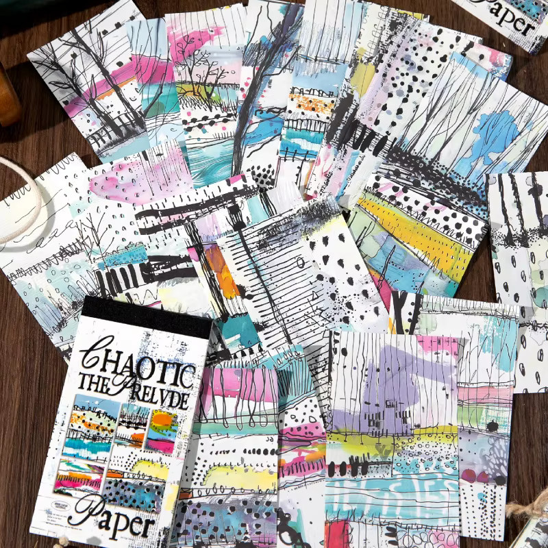 40 Stück Notizblockpapier im Retro-Stil in Multicolour für deine handgefertigten Sammelalben - Bild 3