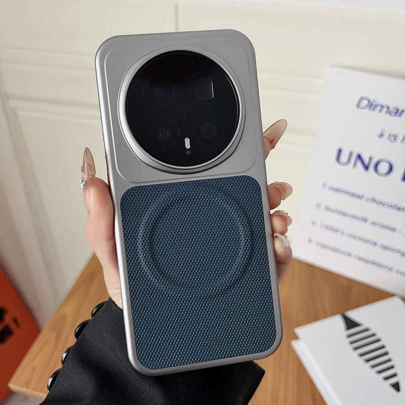 Magnetische Schutzhülle für Honor Magic 8 Pro aus PU-Leder mit Dreiecksmuster und hartem PC-Gehäuse - Bild 2