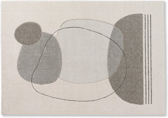 Schöner Wohnen Teppich Amaze Kreise in Sand, B/B: 80 x 150 cm - Bild 1