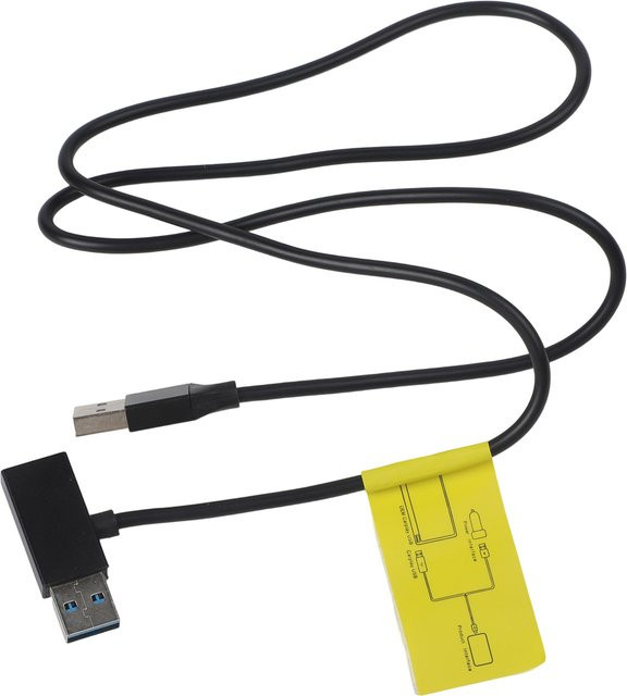 HP USB Splitter Y-Kabel mit USB-C und USB-A für Android Auto und CarPlay in Schwarz - Bild 1