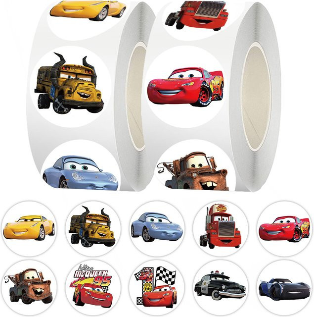 500 Stück Disney Cars Lightning McQueen Aufkleber Set in Mehrfarbig für Laptop, Telefon und Tagebuch - Bild 1