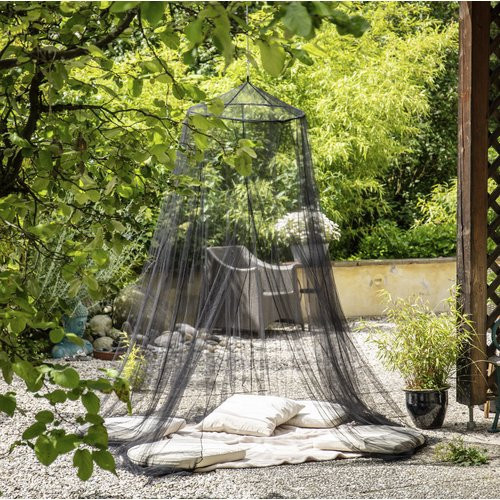 WINDHAGER Moskitonetz aus Polyester in Anthrazit und Schwarz, B: 12,50 m, H: 2,50 m - Bild 1