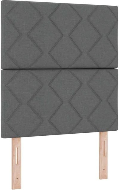 vidaXL LED Boxspringbett mit Matratze Dunkelgrau B: 80 cm, T: 203 cm, H: 140 cm - Bild 1