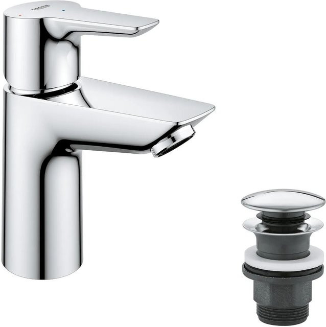 Grohe QuickFix Waschtischarmatur Start Alira Einhebelmischer mit Pop-up-Abfluss in Chrom - Bild 1