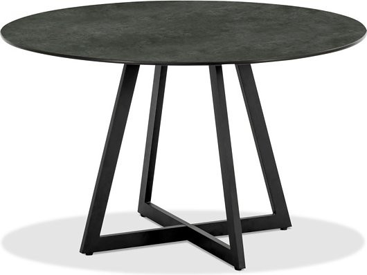 Gartentisch MILAN von NIEHOFF GARDEN, runder Tisch in Anthrazit und Grau mit HPL-Tischplatte und Stahlgestell, B/T/H: 125 x 125 x 74 cm - Bild 1