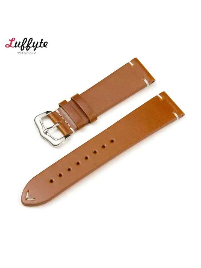 luffyte Uhrenarmband Echtleder, Ölwachs, Vintage, Unisex - Bild 2