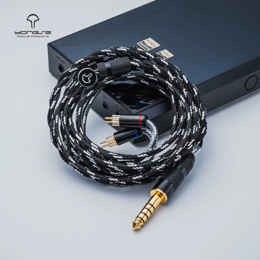 Yongse Piano 6N Einkristall-Kupfer Upgrade-Kopfhörerkabel für In-Ear-Monitore in Schwarz - Bild 2