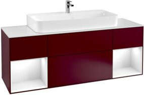 V&B Waschtischunterschrank Finion in Weiß lackiert, B/T/H: 160 x 50,1 x 50,1 cm - Bild 1