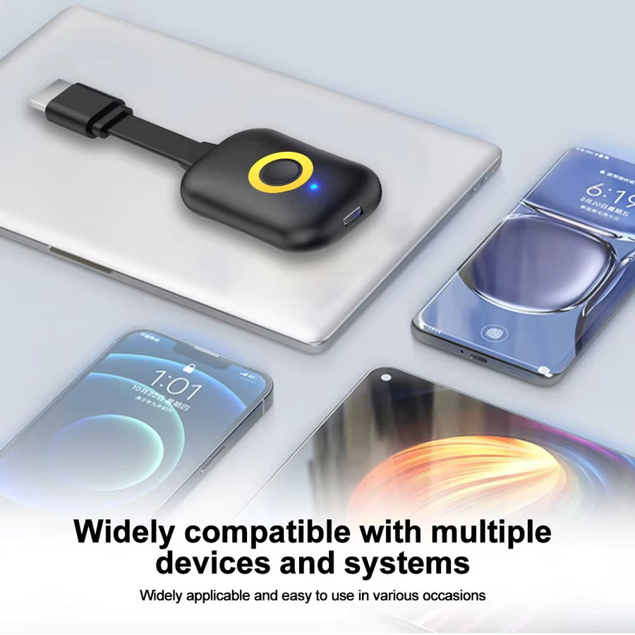 Kebidumei Drahtloser HDMI Video Empfänger TV Stick Dongle Adapter für 4K UHD und 1080P in Schwarz mit 2,4G/5G Wifi für TV und Projektor - Bild 5