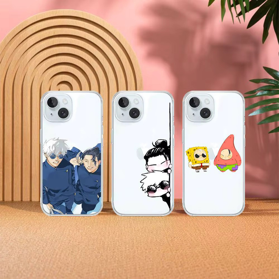 Transparente Handyhülle mit Satoru Gojo und Suguru Geto Design für iPhone Modelle - Bild 2