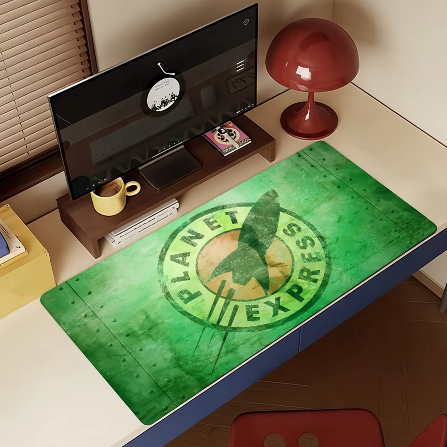 Futurama Mauspad mit Cartoon-Motiv in Grün, rutschfeste Gamer-Schreibtischunterlage aus Gummi für Laptop und Büro - Bild 4