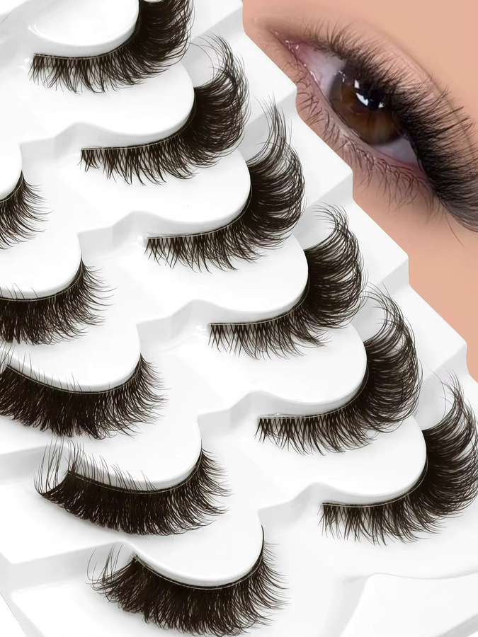 VELTRINAY Künstliche Wimpern, braun, Unisex - Bild 6