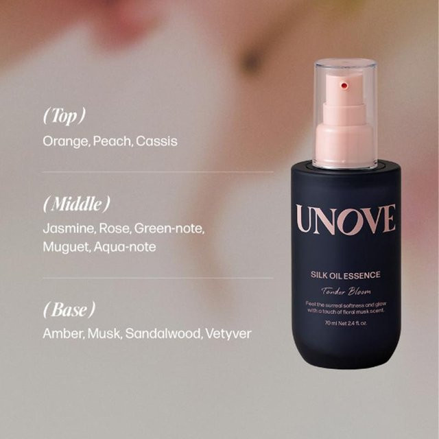 UNOVE Seidenöl-Essenz Tender Bloom, 70 ml, für strapaziertes Haar - Bild 1