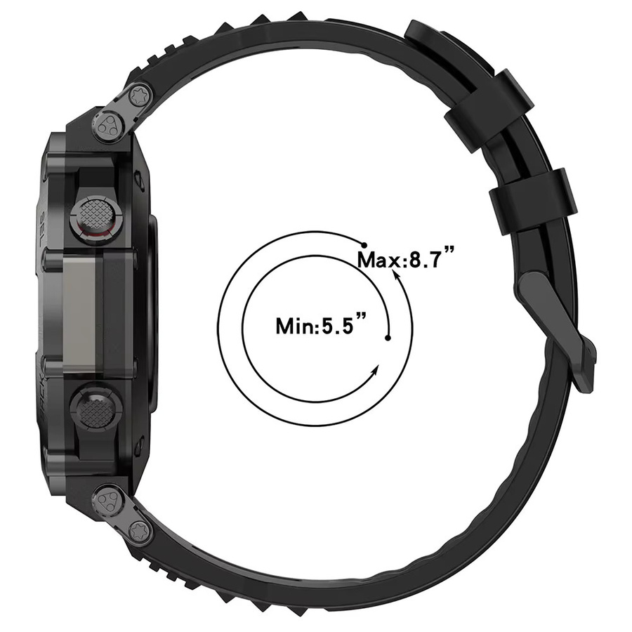 Indekos Uhrenarmband Silikon, Amazfit T-Rex Ultra, Gelb, Unisex - Bild 2