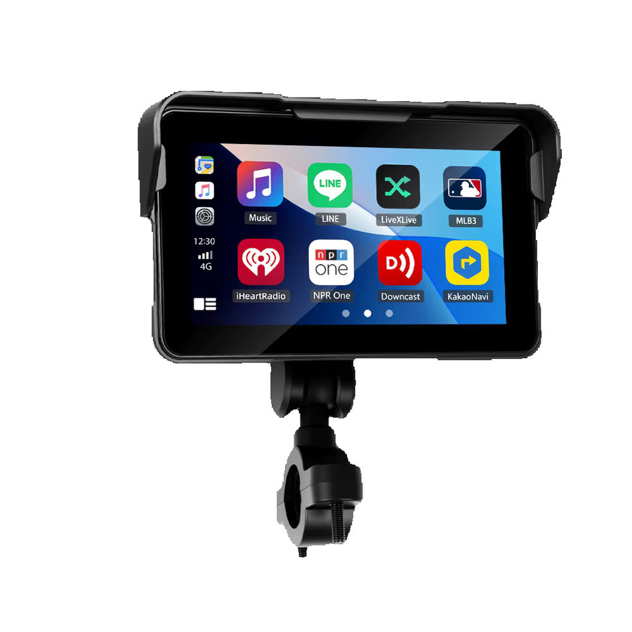 Podofo 5-Zoll Wireless Carplay und Android Auto Motorrad-Navigator mit GPS und IP68 wasserdichtem Display in Schwarz - Bild 5
