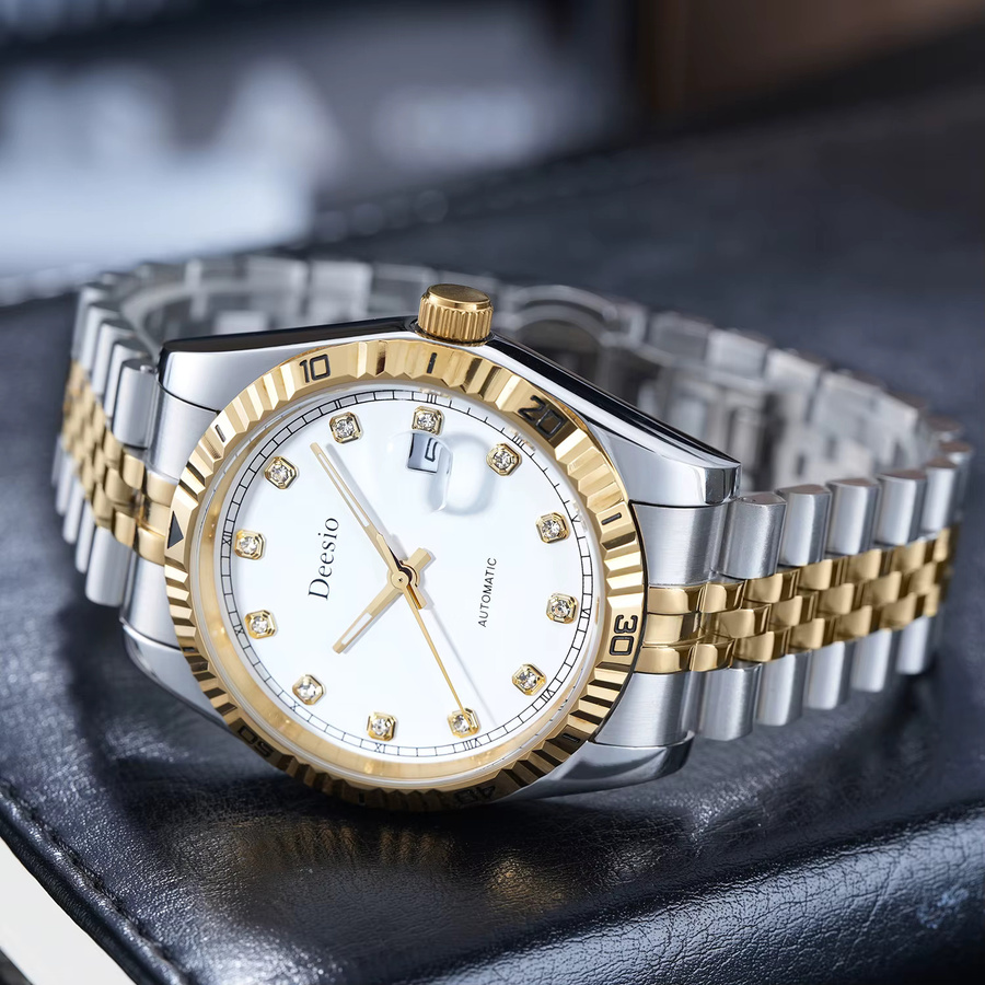 Deesio Armbanduhr, Automatik, Edelstahl, Bicolor, Herren - Bild 2