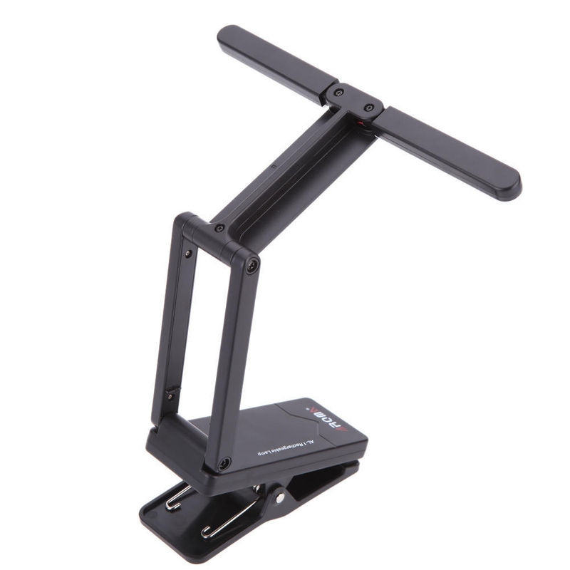 TOMTOP JMS Aroma Clip-on LED Notenpultlampe, wiederaufladbare Clip-on Leuchte für Klavier und Bühne, Schwarz - Bild 2