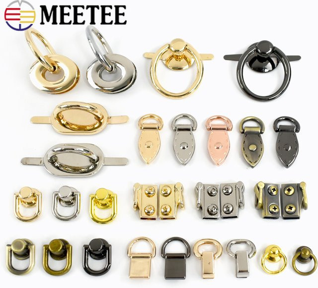 Meetee Metall-Taschenclips O-Ring Drehverschlüsse aus Stahl als DIY Zubehör für Taschenriemen und Kettenverbinder in Gold und Multicolour - Bild 1