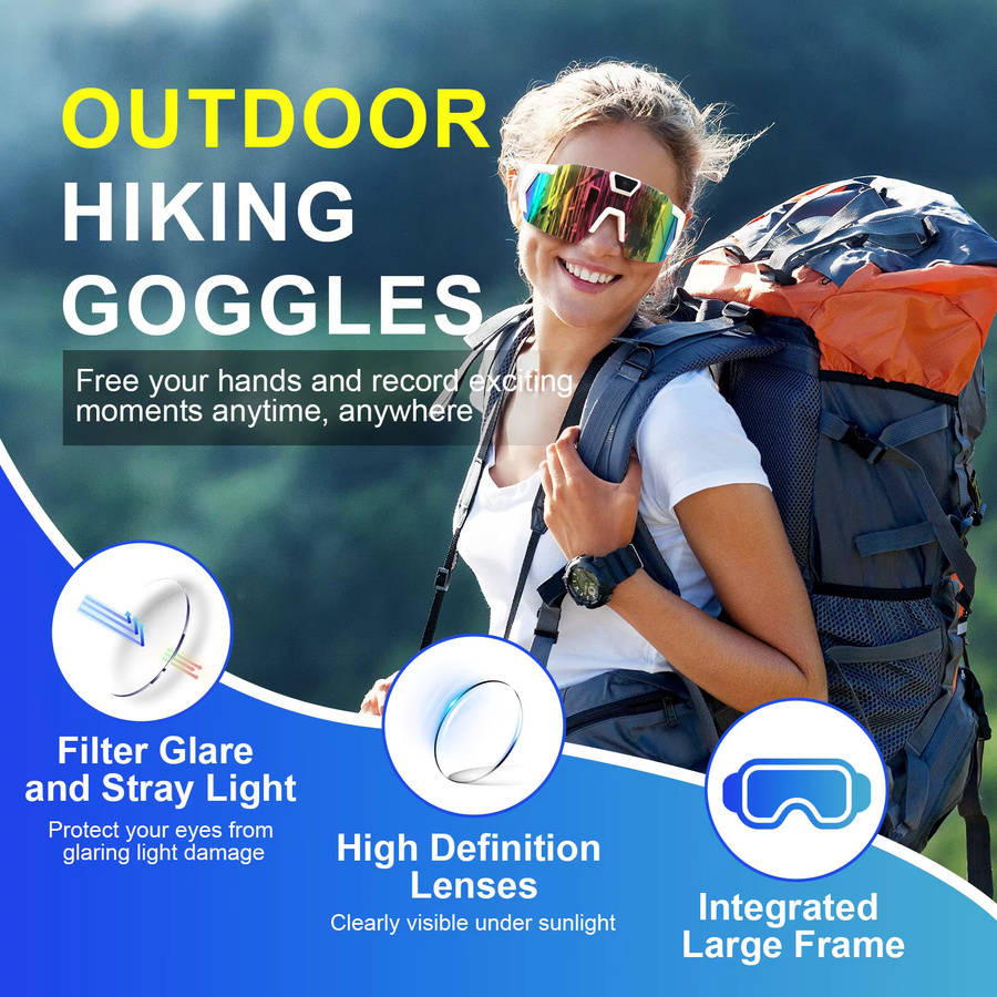 DIXSG HD Smart Video Brille mit Action Kamera und Wifi in Blau - Bild 3
