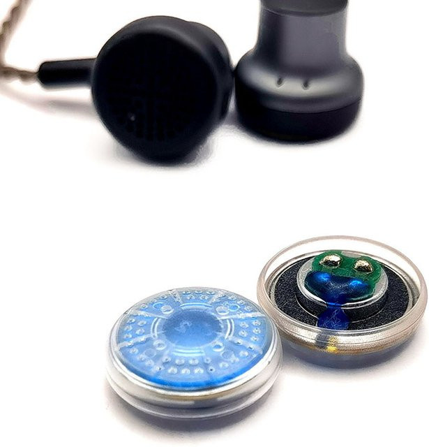 Huayunxin HIFI In-Ear Kopfhörer mit 15,4mm Dynamischen Treibereinheiten, 80 Ohm, Blau, 2er-Set - Bild 1