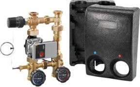 Oventrop Anbindesystem Regumat RTA-130 VR DN 25 VL re in Silber für Wilo Yonos Para 25/6 RKC - Bild 1