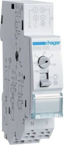 Hager EMS005 Treppenlichtzeitschalter Multifunktion Stromunterbrecher S-type in Weiß - Bild 1