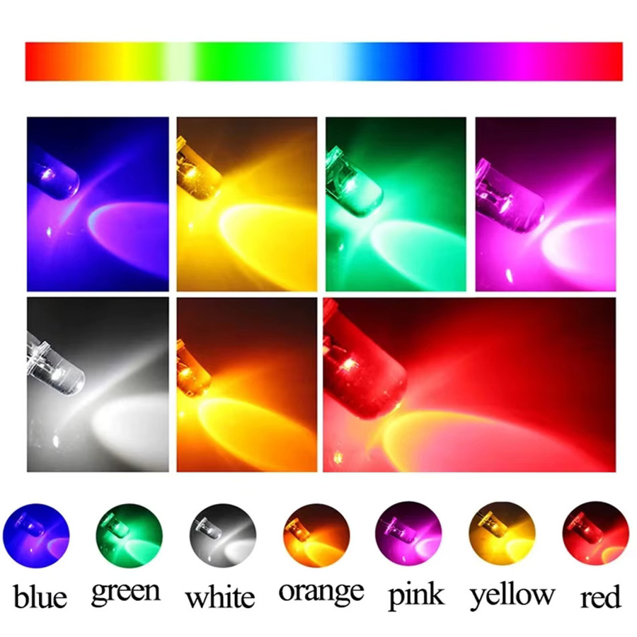 50 Stück TiaoChongYi LED Kerzenflacker Dioden in Orange und Gelb mit 3mm und 5mm Durchmesser - Bild 1