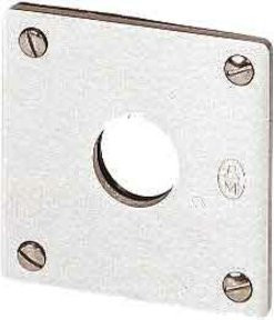 Eaton Einbautableau für NOT-AUS-Taster M22-EY1 in Silber und Gelb mit IP65 Schutzart aus Aluminium - Bild 1