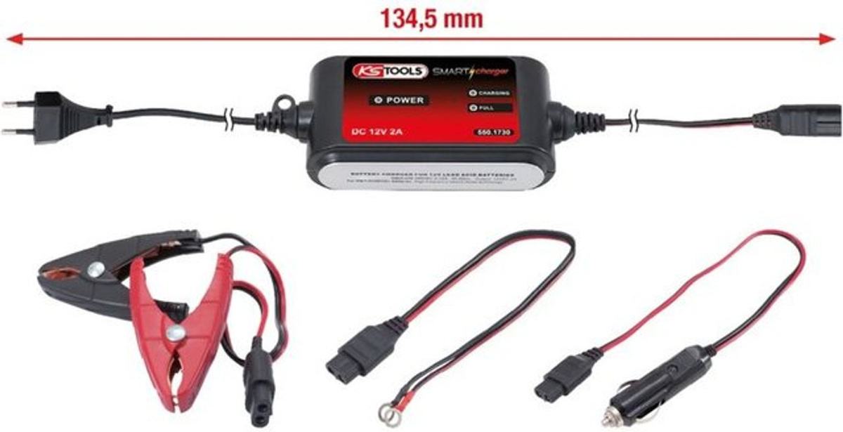KS Tools 550.1730 Kfz-Ladegerät 2A in Schwarz - Bild 2
