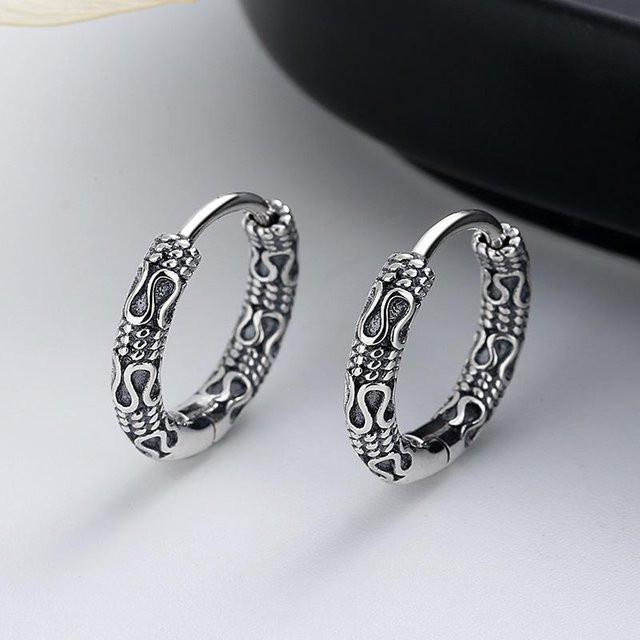 Ohrringe Totenkopf, Messing, Silber, Unisex - Bild 1