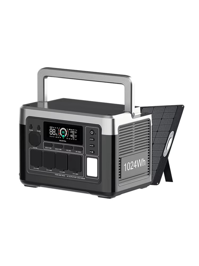 OUKITEL P1000E Plus Tragbare Powerstation 1800W 1024Wh LiFePO4 mit PV400 Solarpanel für Notstromversorgung, Camping und mobile Stromversorgung - Bild 7