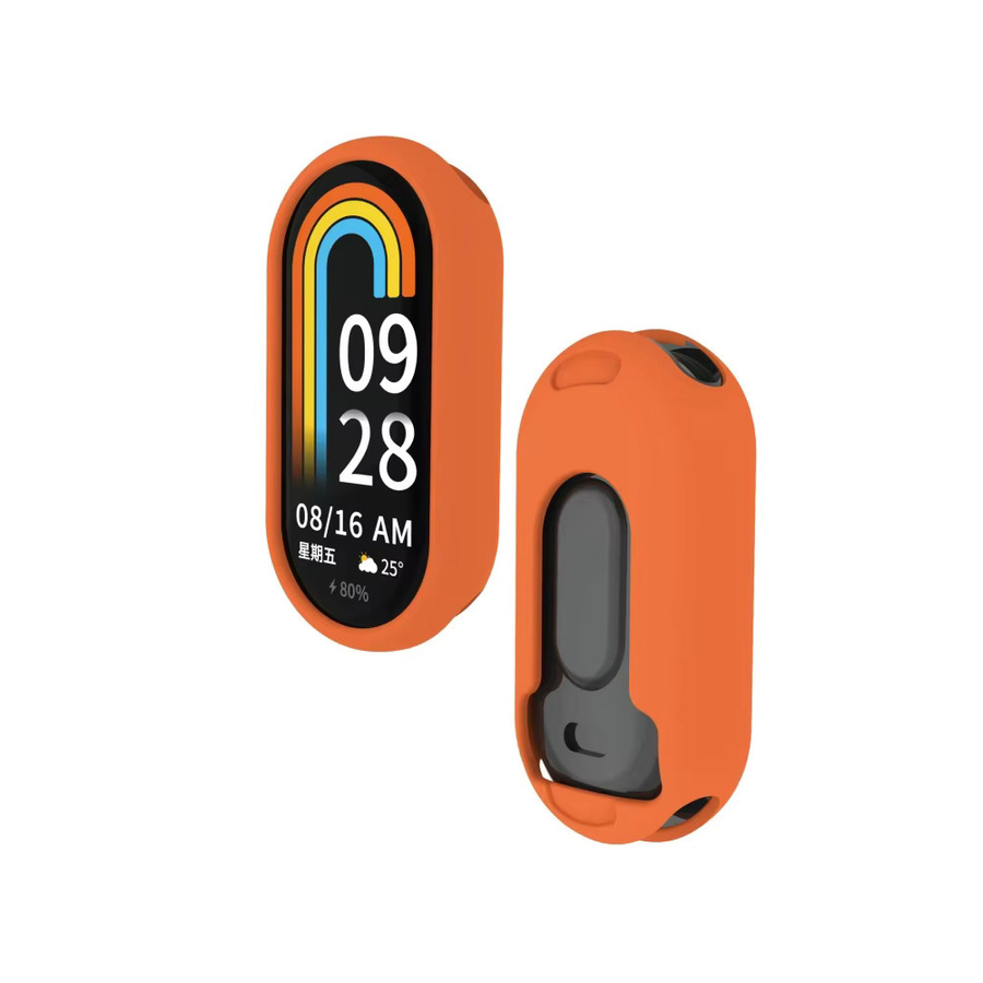 Jansin Uhrenarmband Silikon, orange, Xiaomi Band 8 9 10 - Bild 1