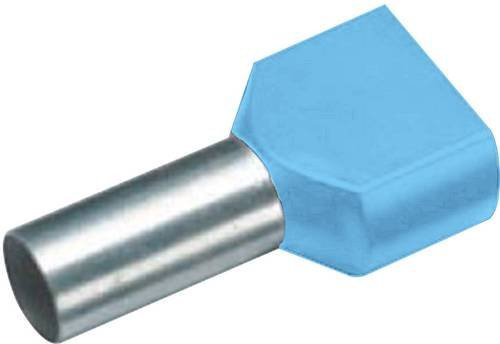 Vogt Verbindungstechnik Zwillings-Aderendhülse 0.75mm² Teilisoliert Blau 100 Stück - Bild 1